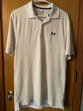 Under Armour Men’s White Polo with Black Logo